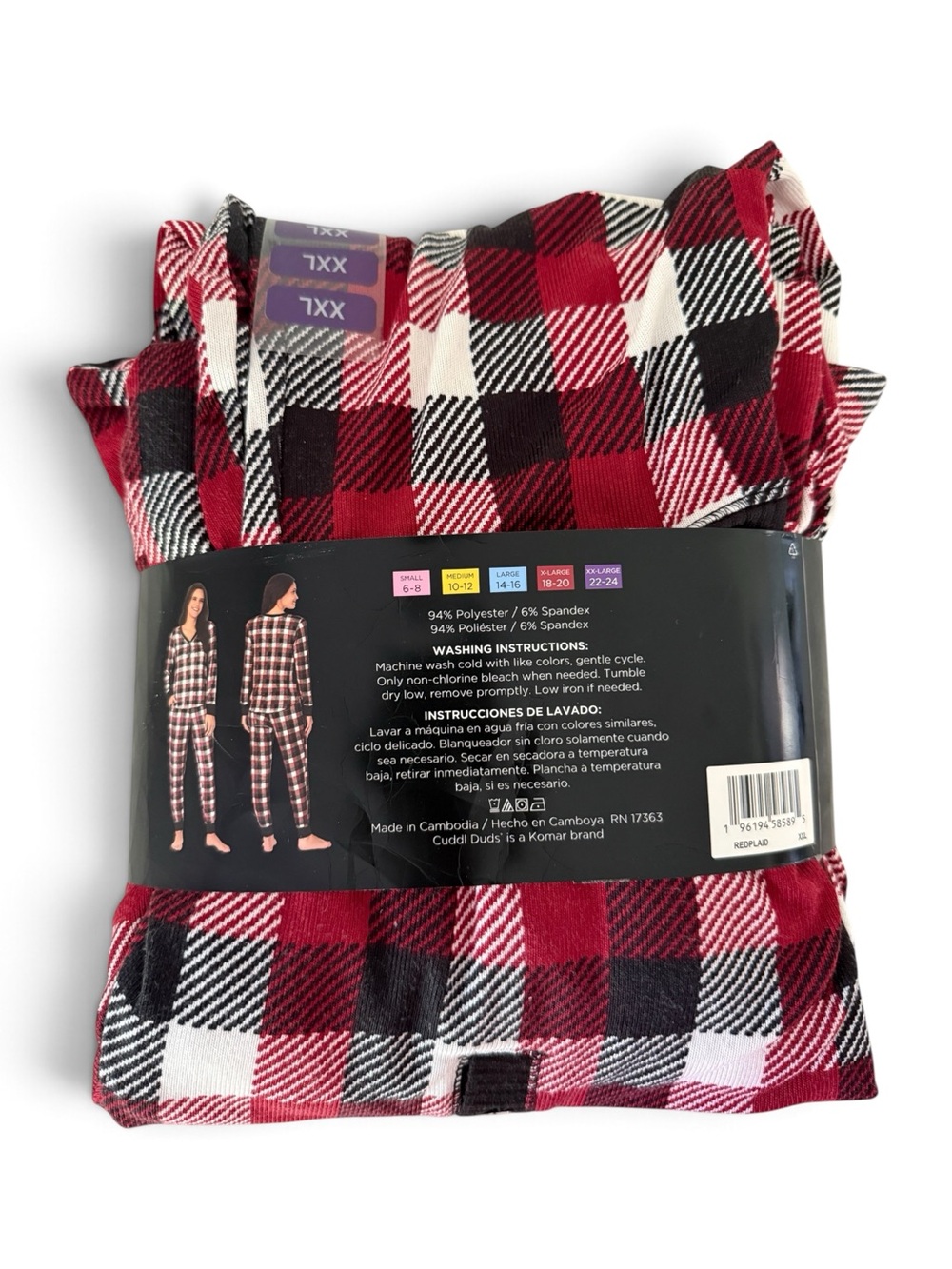 Cuddl Duds Sweater Knit Henley Plaid Pajama Set – XXL (22–24) – NWT - Picture 4 of 11